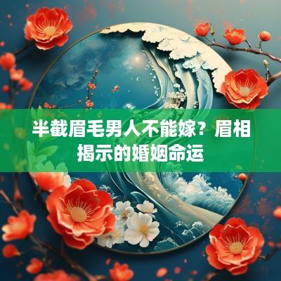 半截眉毛男人不能嫁？眉相揭示的婚姻命运
