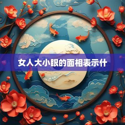 女人大小眼的面相表示什