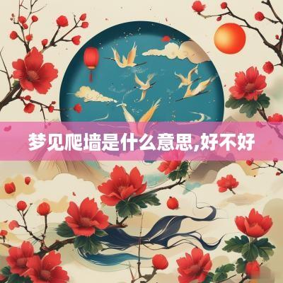 梦见爬墙是什么意思,好不好