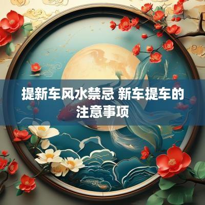 提新车风水禁忌 新车提车的注意事项