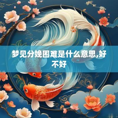 梦见分娩困难是什么意思,好不好