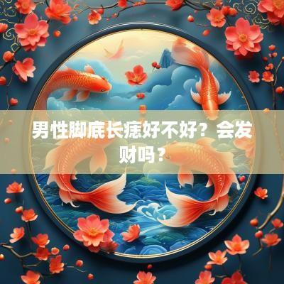 男性脚底长痣好不好？会发财吗？