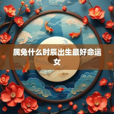 属兔什么时辰出生最好命运女