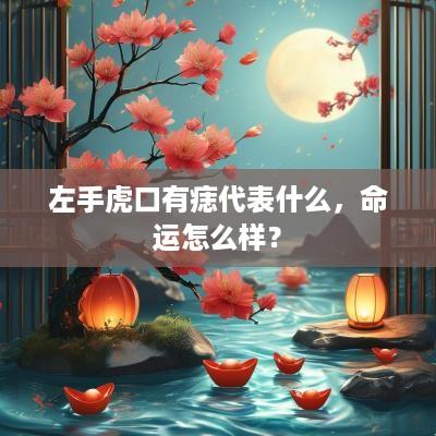 左手虎口有痣代表什么，命运怎么样？