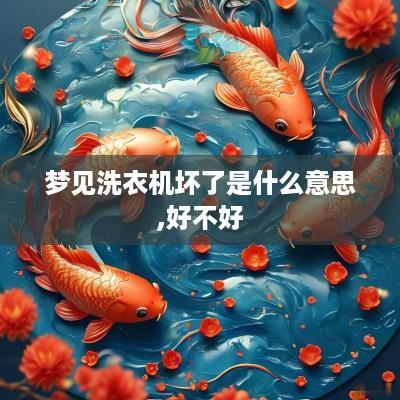 梦见洗衣机坏了是什么意思,好不好