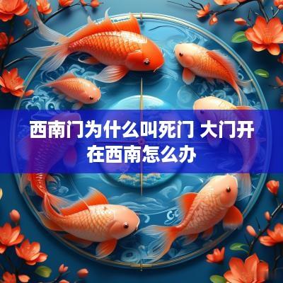 西南门为什么叫死门 大门开在西南怎么办