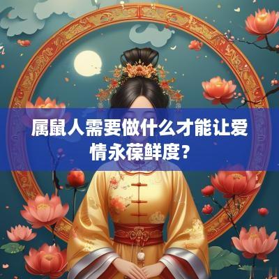 属鼠人需要做什么才能让爱情永葆鲜度？