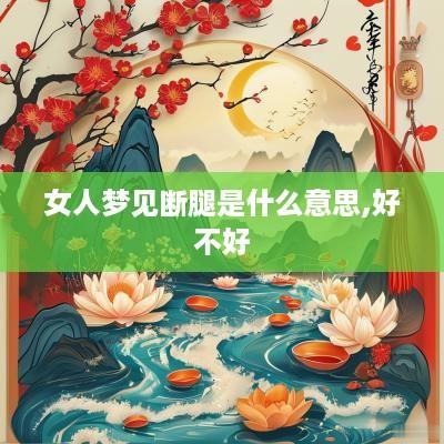 女人梦见断腿是什么意思,好不好