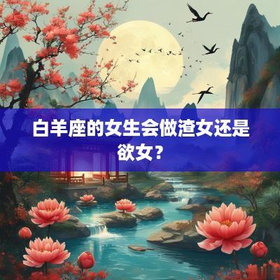 白羊座的女生会做渣女还是欲女？