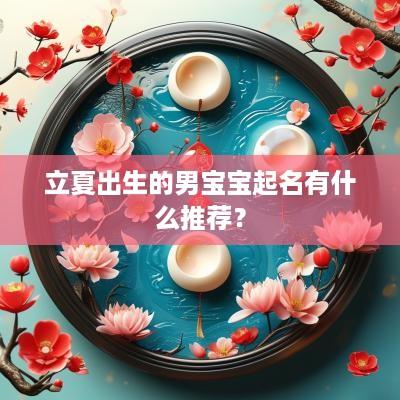 立夏出生的男宝宝起名有什么推荐？