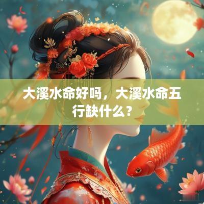 大溪水命好吗，大溪水命五行缺什么？