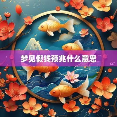 梦见假钱预兆什么意思