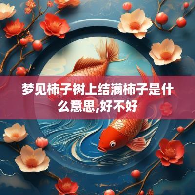 梦见柿子树上结满柿子是什么意思,好不好