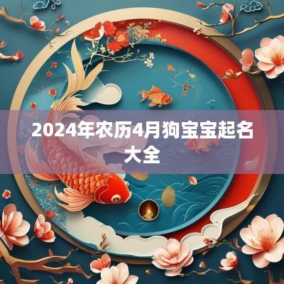 2025年农历4月狗宝宝起名大全