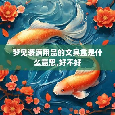 梦见装满用品的文具盒是什么意思,好不好