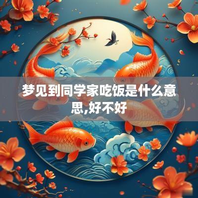 梦见到同学家吃饭是什么意思,好不好