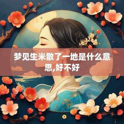 梦见生米散了一地是什么意思,好不好