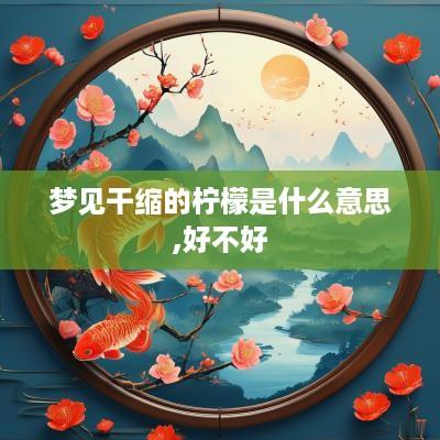 梦见干缩的柠檬是什么意思,好不好