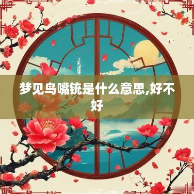 梦见鸟嘴铳是什么意思,好不好