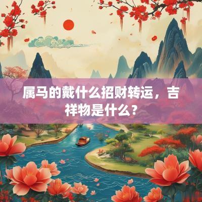 属马的戴什么招财转运,吉祥物是什么?
