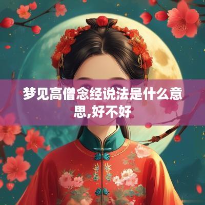 梦见高僧念经说法是什么意思,好不好