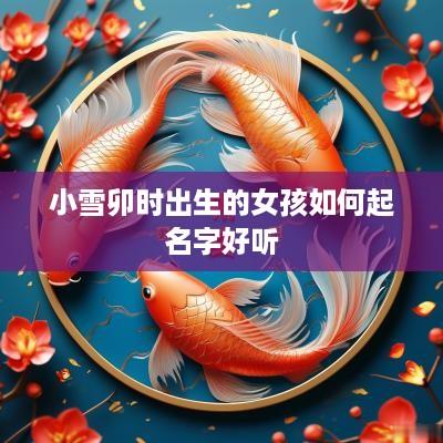小雪卯时出生的女孩如何起名字好听