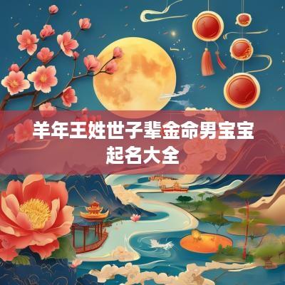 羊年王姓世子辈金命男宝宝起名大全