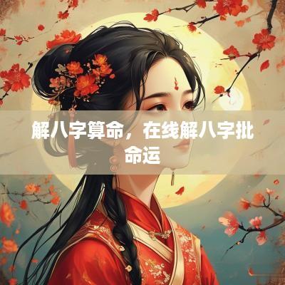 解八字算命，在线解八字批命运