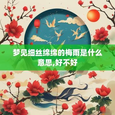 梦见细丝绵绵的梅雨是什么意思,好不好