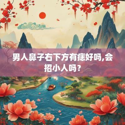 男人鼻子右下方有痣好吗,会招小人吗？