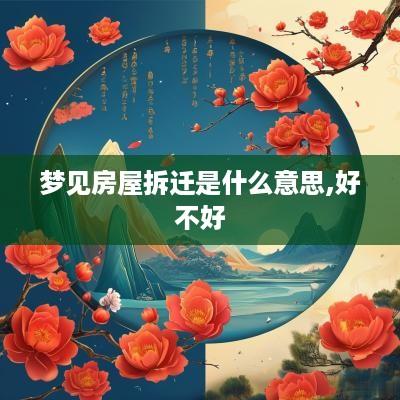 梦见房屋拆迁是什么意思,好不好