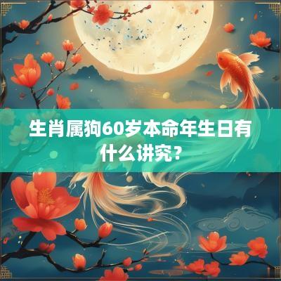生肖属狗60岁本命年生日有什么讲究？