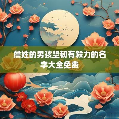 詹姓的男孩坚韧有毅力的名字大全免费