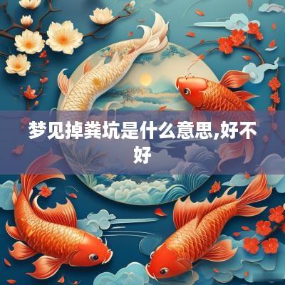 梦见掉粪坑是什么意思,好不好