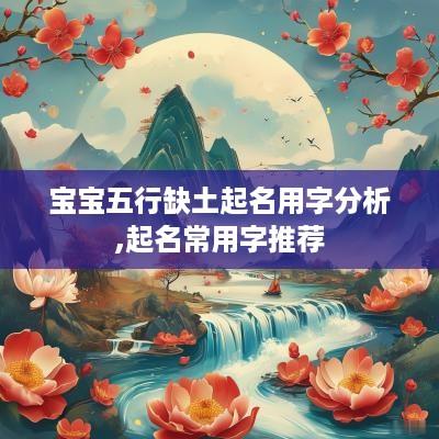 宝宝五行缺土起名用字分析,起名常用字推荐