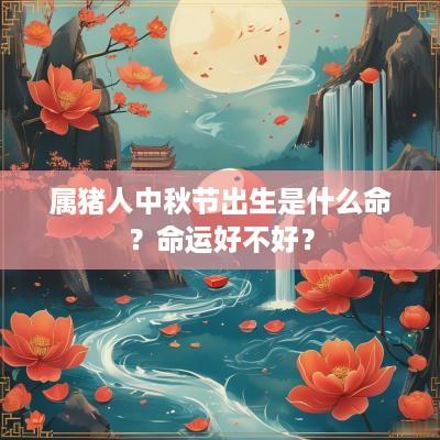 属猪人中秋节出生是什么命？命运好不好？