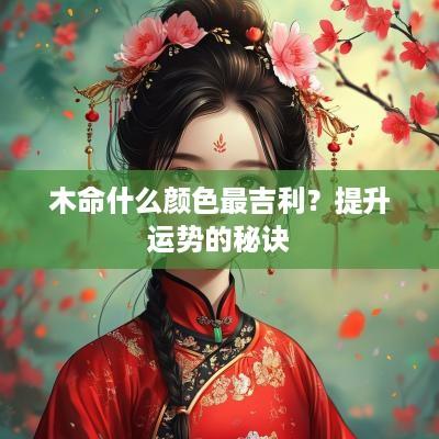木命什么颜色最吉利？提升运势的秘诀