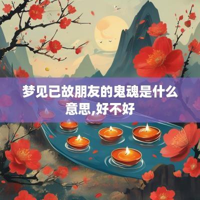 梦见已故朋友的鬼魂是什么意思,好不好