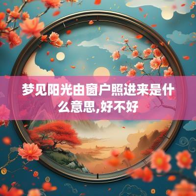 梦见阳光由窗户照进来是什么意思,好不好