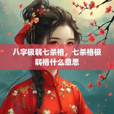 八字极弱七杀格，七杀格极弱格什么意思