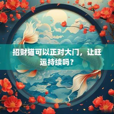 招财猫可以正对大门，让旺运持续吗？