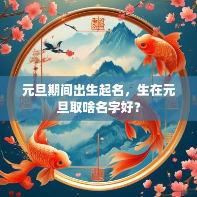 元旦期间出生起名，生在元旦取啥名字好？