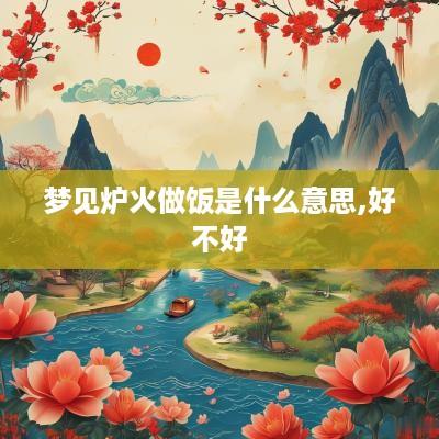 梦见炉火做饭是什么意思,好不好