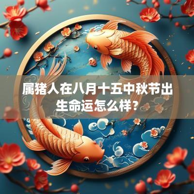 属猪人在八月十五中秋节出生命运怎么样？