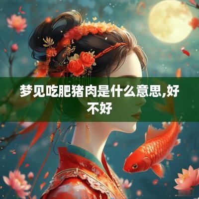 梦见吃肥猪肉是什么意思,好不好