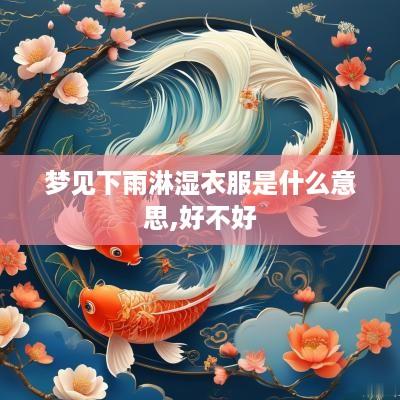梦见下雨淋湿衣服是什么意思,好不好