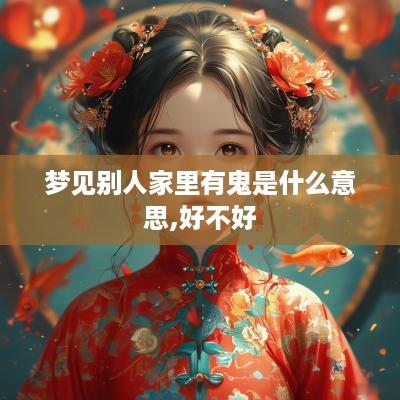 梦见别人家里有鬼是什么意思,好不好