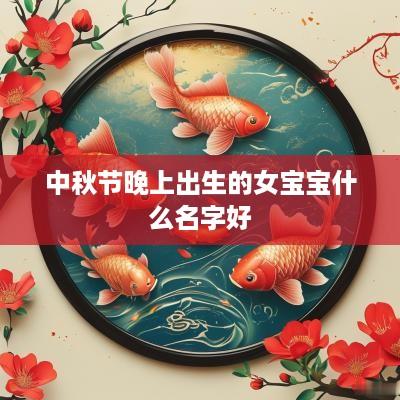 中秋节晚上出生的女宝宝什么名字好