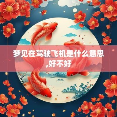 梦见在驾驶飞机是什么意思,好不好