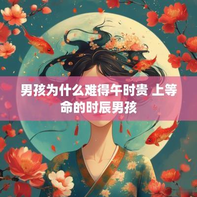 男孩为什么难得午时贵 上等命的时辰男孩